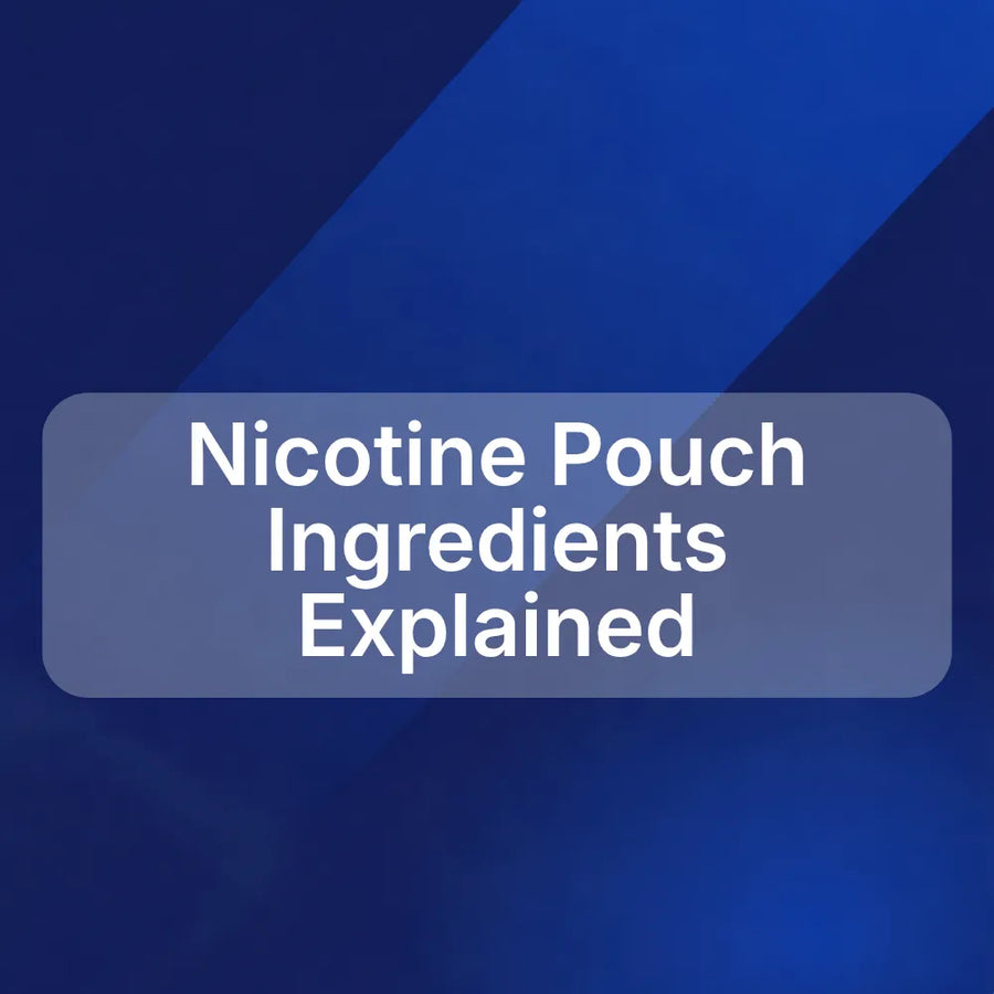 Nicotine Pouch Ingredients Explained: What Goes Into a Nicotine Pouch?